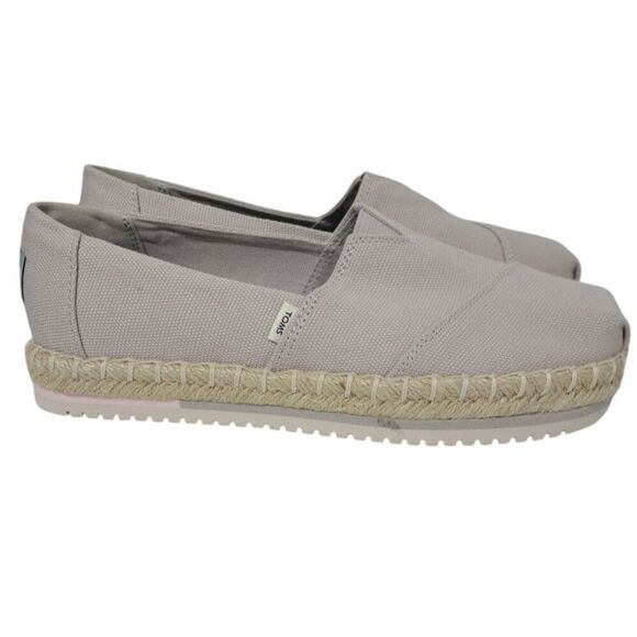 Toms Women's Sand Canvas Platform Espadrille Summer Vacation Resort Travel  6.5 - Picture 4 of 9